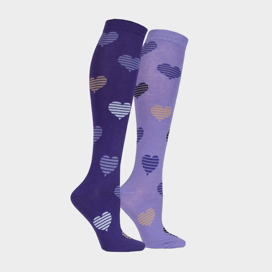 Equestrian Kids Hearts Socks (2 Pack)