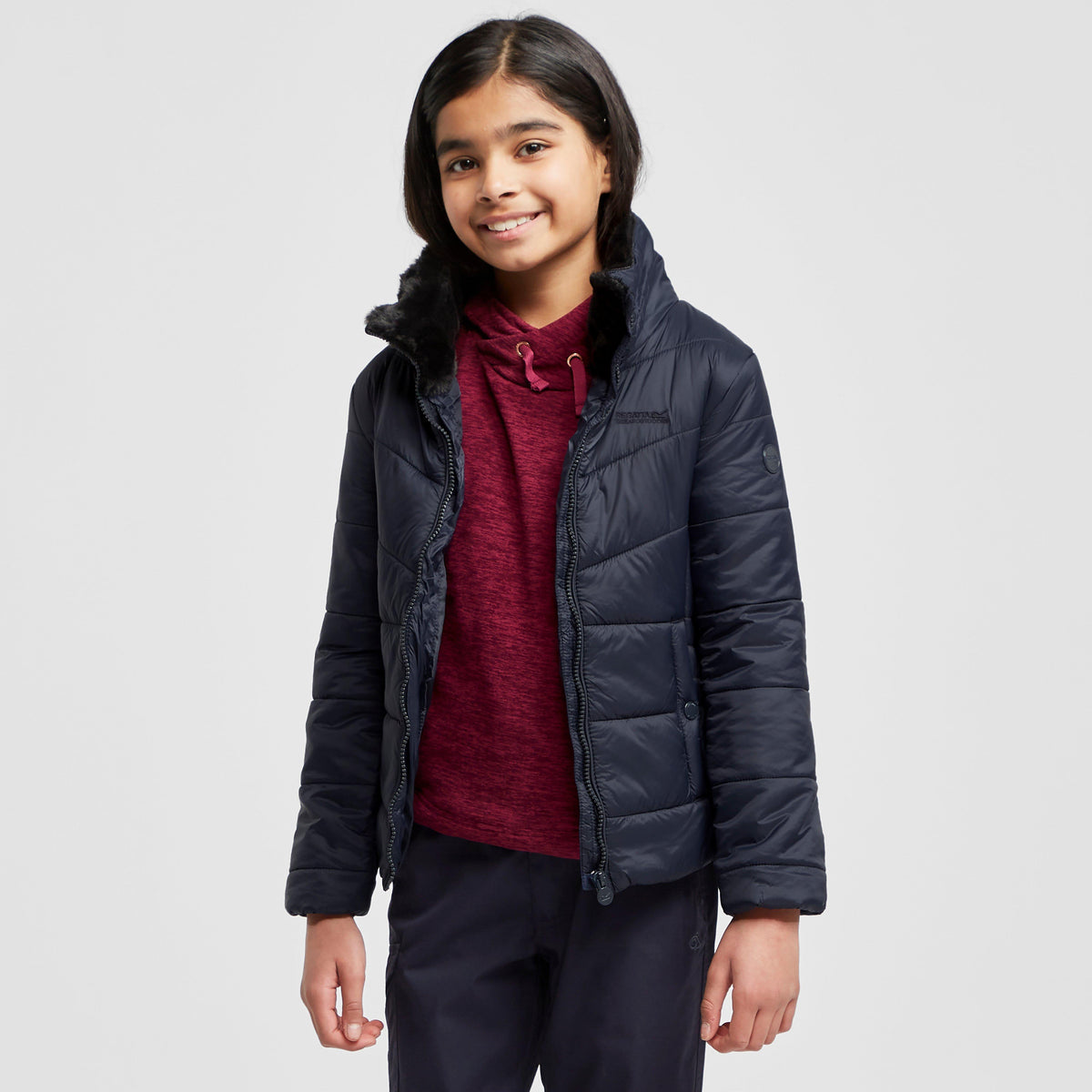 Kids Vedetta Insulated Jacket Raspberry Navy