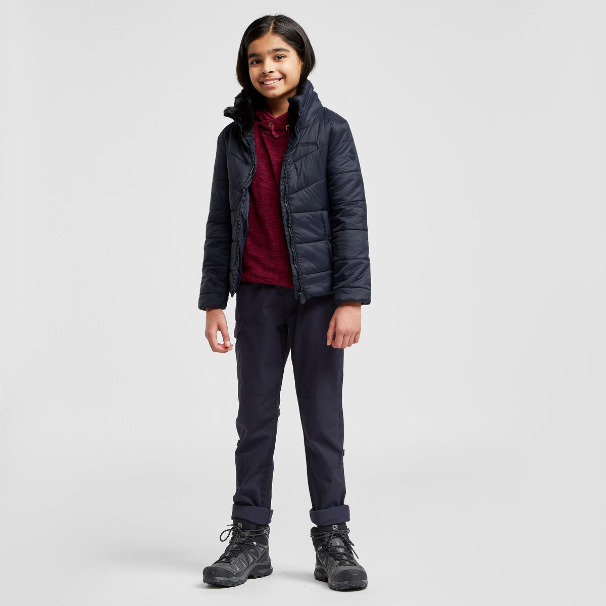 Kids Vedetta Insulated Jacket Raspberry Navy