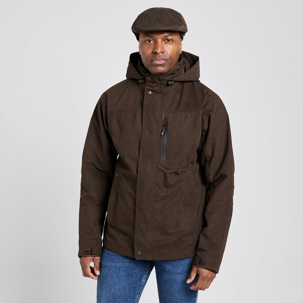 Mens Struther Waterproof Zip Jacket Dark Green