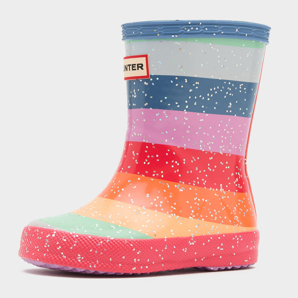 Kids’ First Classic Glitter Rainbow Wellington Boots