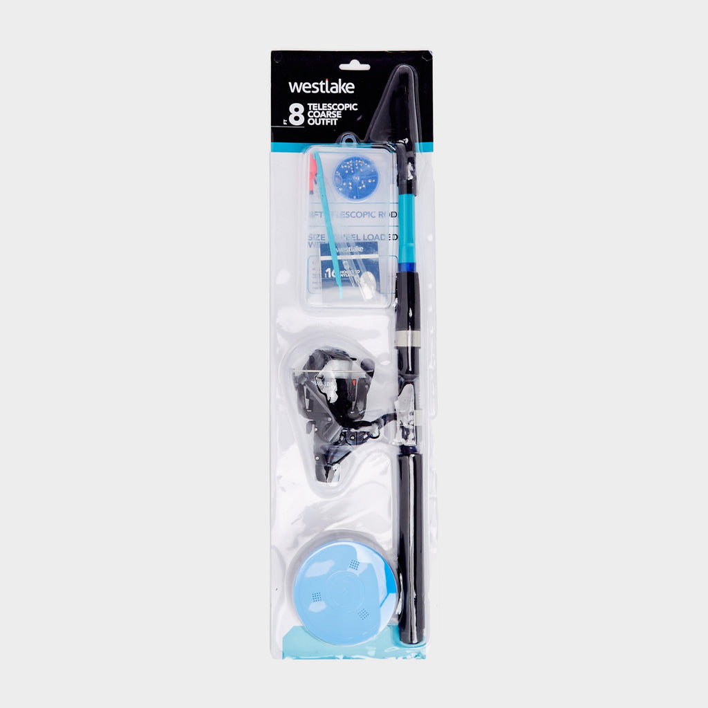 blue closed face fishing reel Quantum Exceed Spinning Reels oxide guides and an extended EVA handle The Zebco Roam Spincast lands