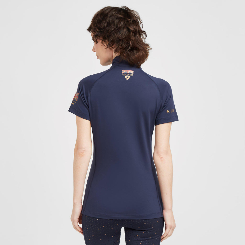 Ladies Team Short Sleeve Base Layer Navy