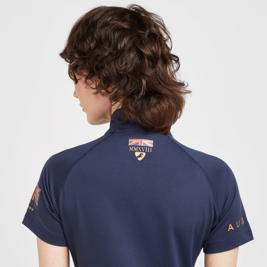 Ladies Team Short Sleeve Base Layer Navy