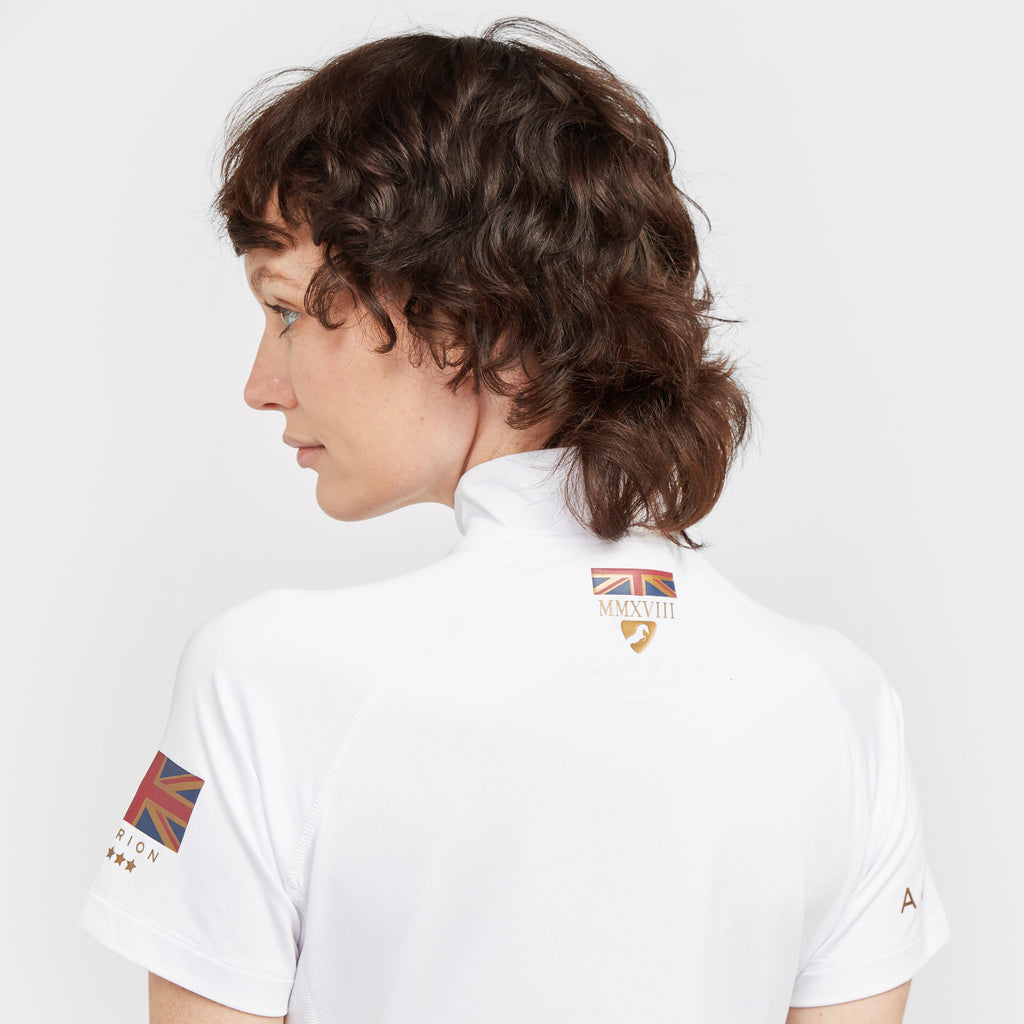 Ladies Team Short Sleeve Base Layer White