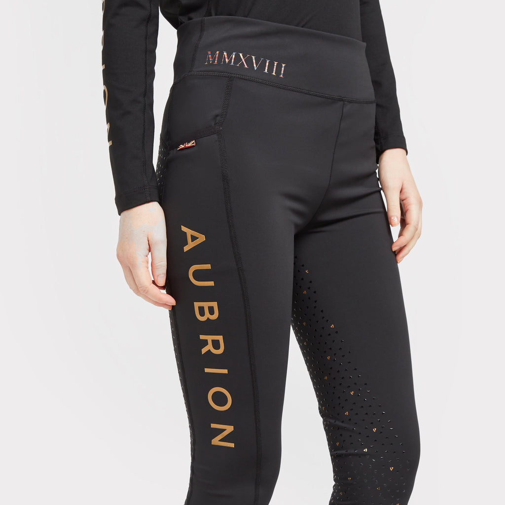 Ladies Team Riding Tights Black