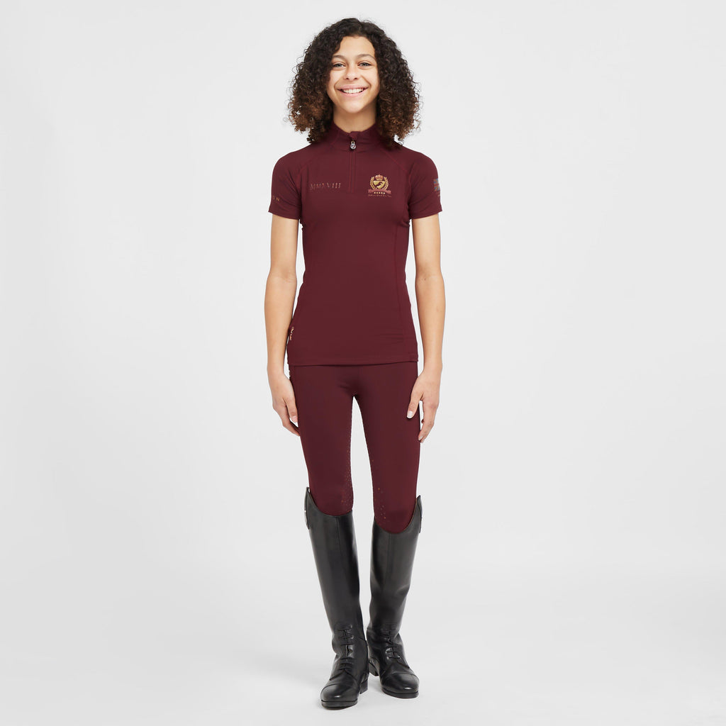 Childs Team Riding Tights Burgundy