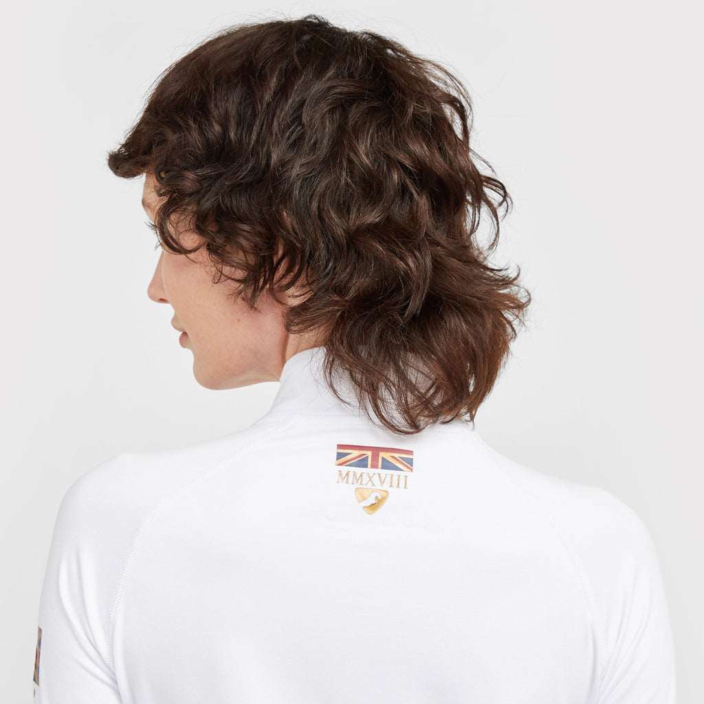 Ladies Team Long Sleeve Base Layer White