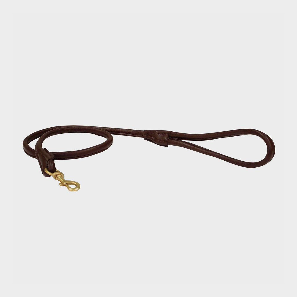 Rolled Leather Lead Brown