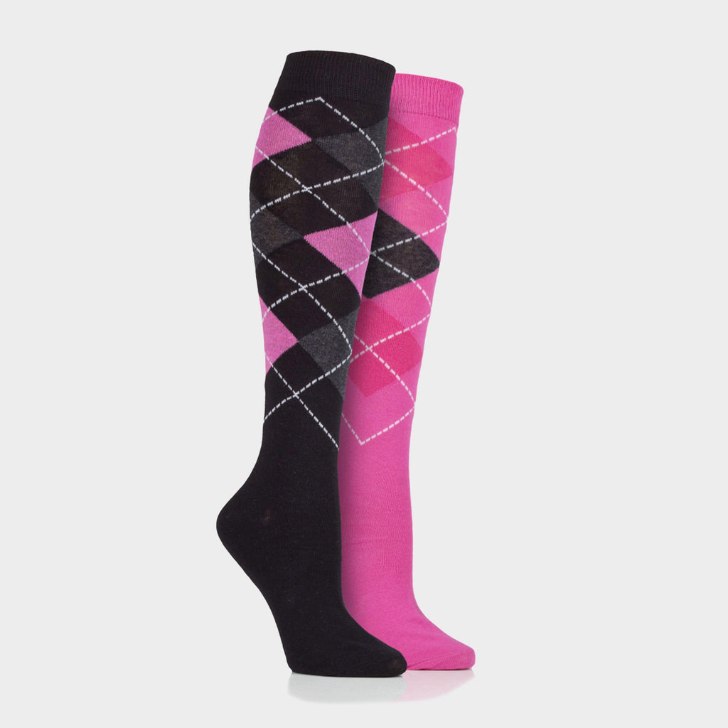 Women's Equestrian Argyle 2 Pack Socks