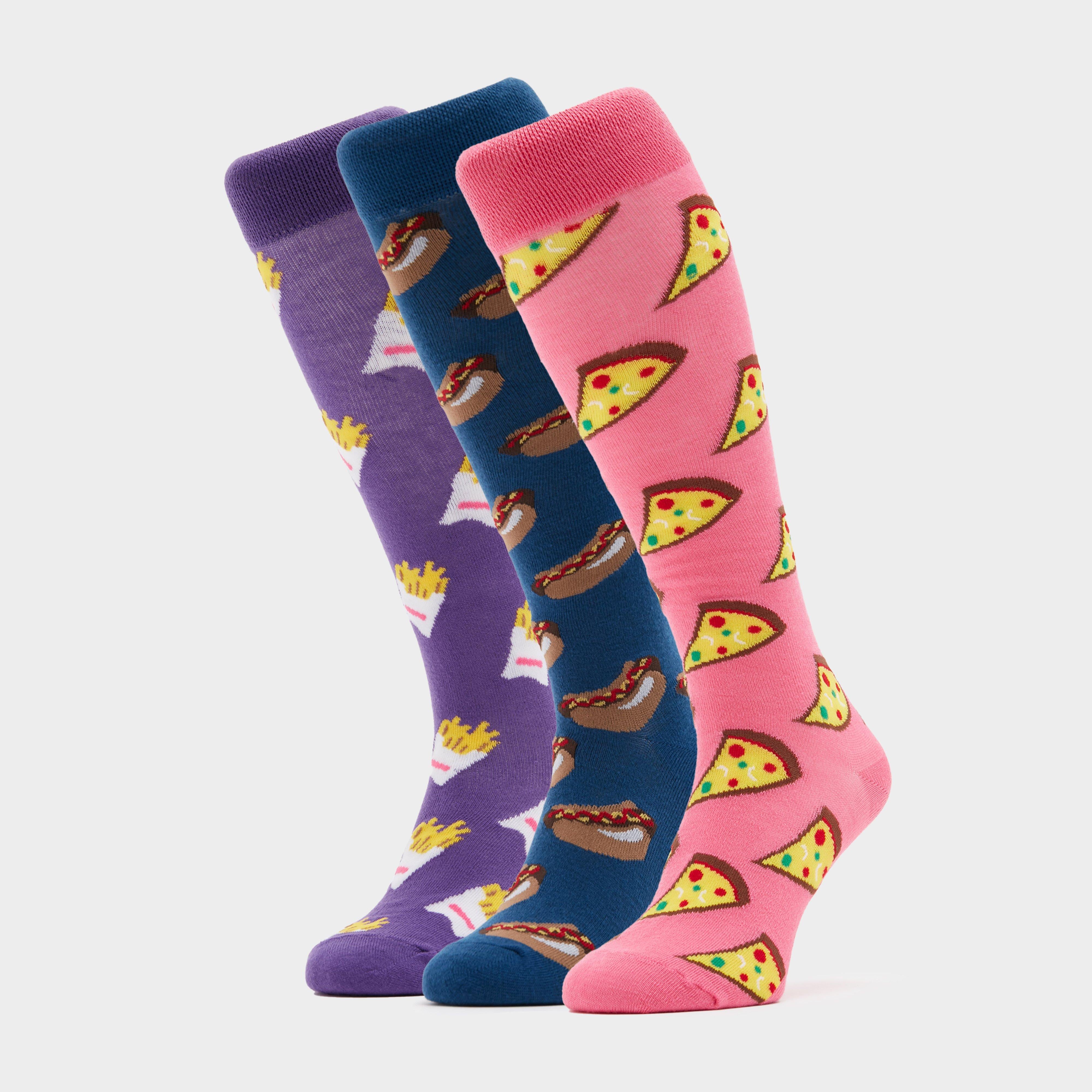 Women’s Long Novelty 3 Pack Socks Fast Food