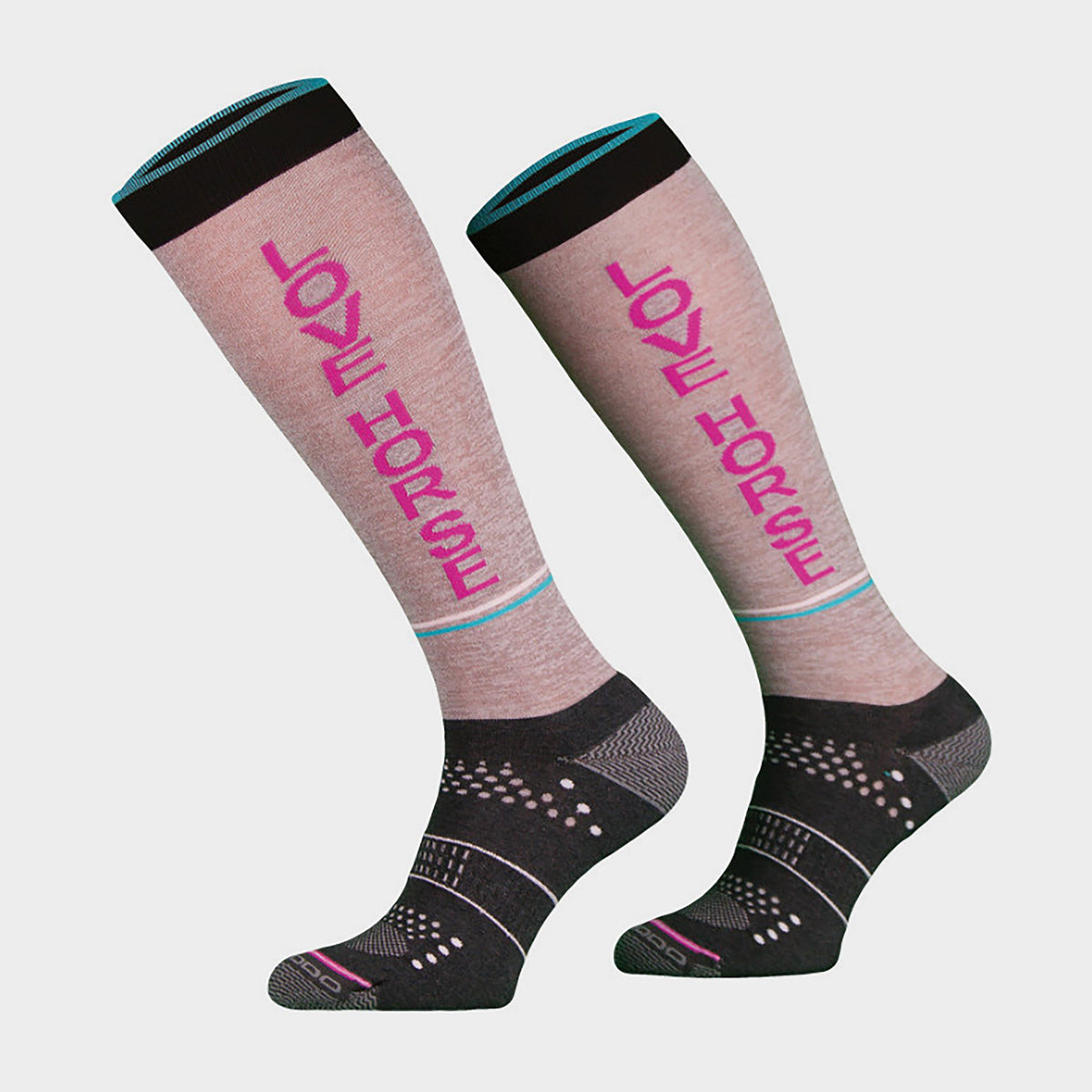 Love Horses Socks Grey
