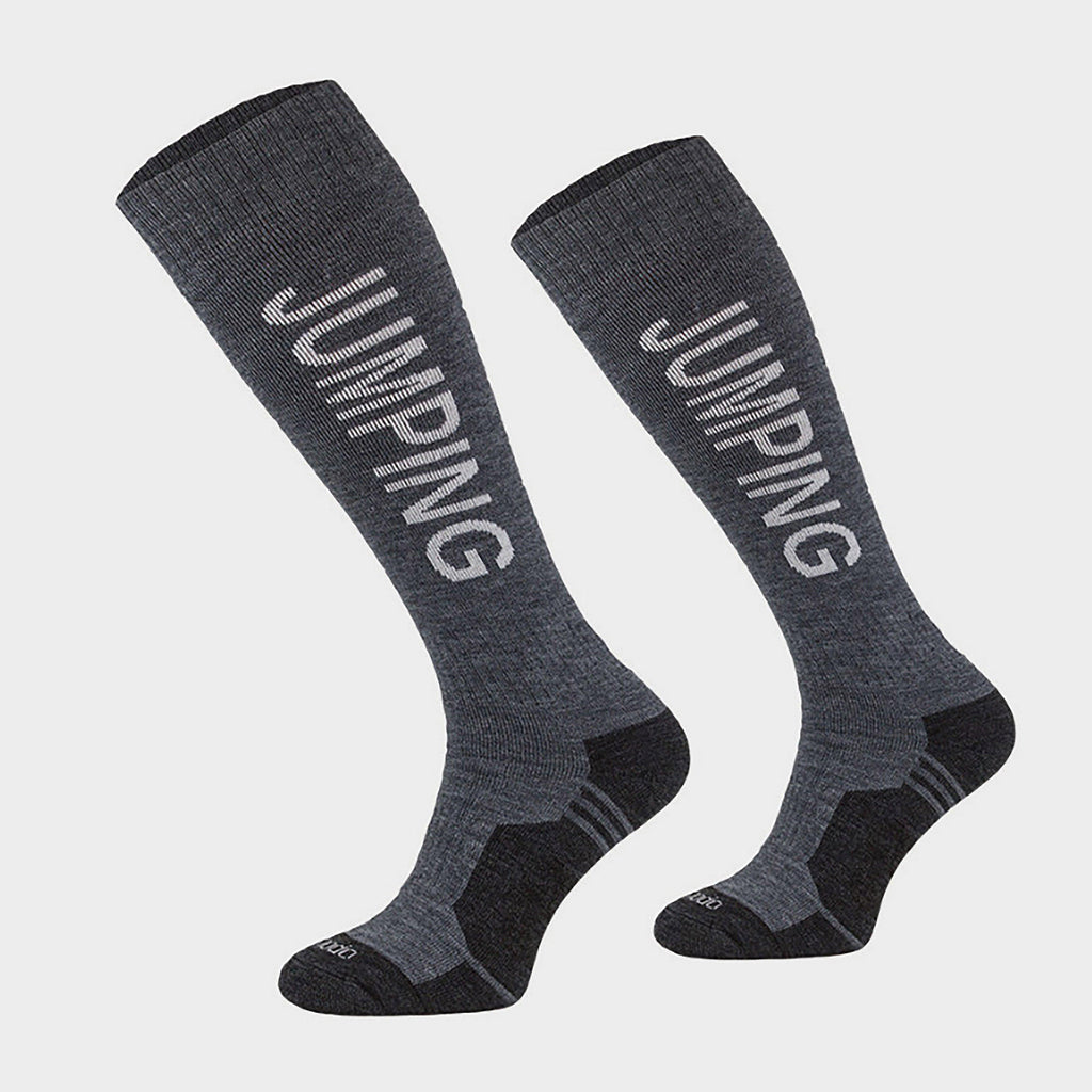 Womens Jumping Socks Grey/White