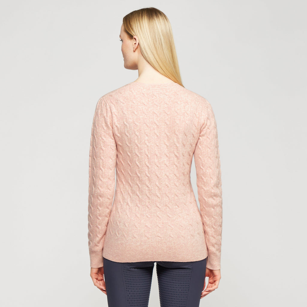 Classy Cable Pullover Blush Mel