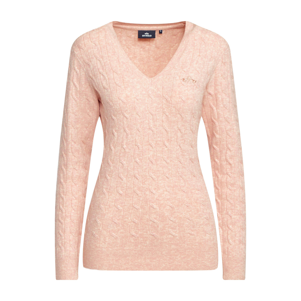 Classy Cable Pullover Blush Mel