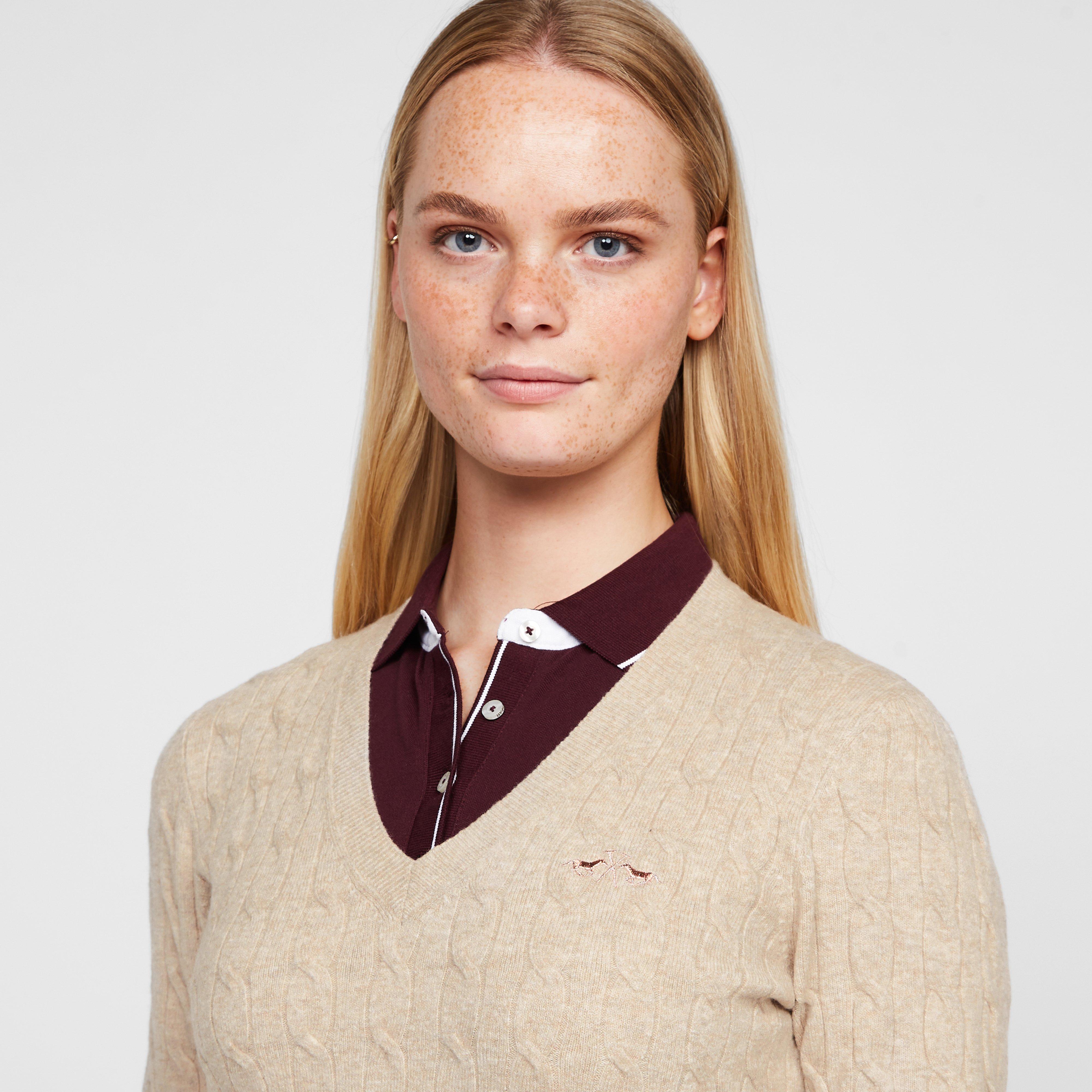 Classy Cable Pullover Champagne Light Grey Heather