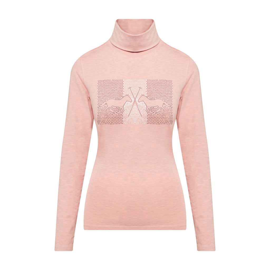 Ladies Cecile Long Sleeve Top Blush Melange