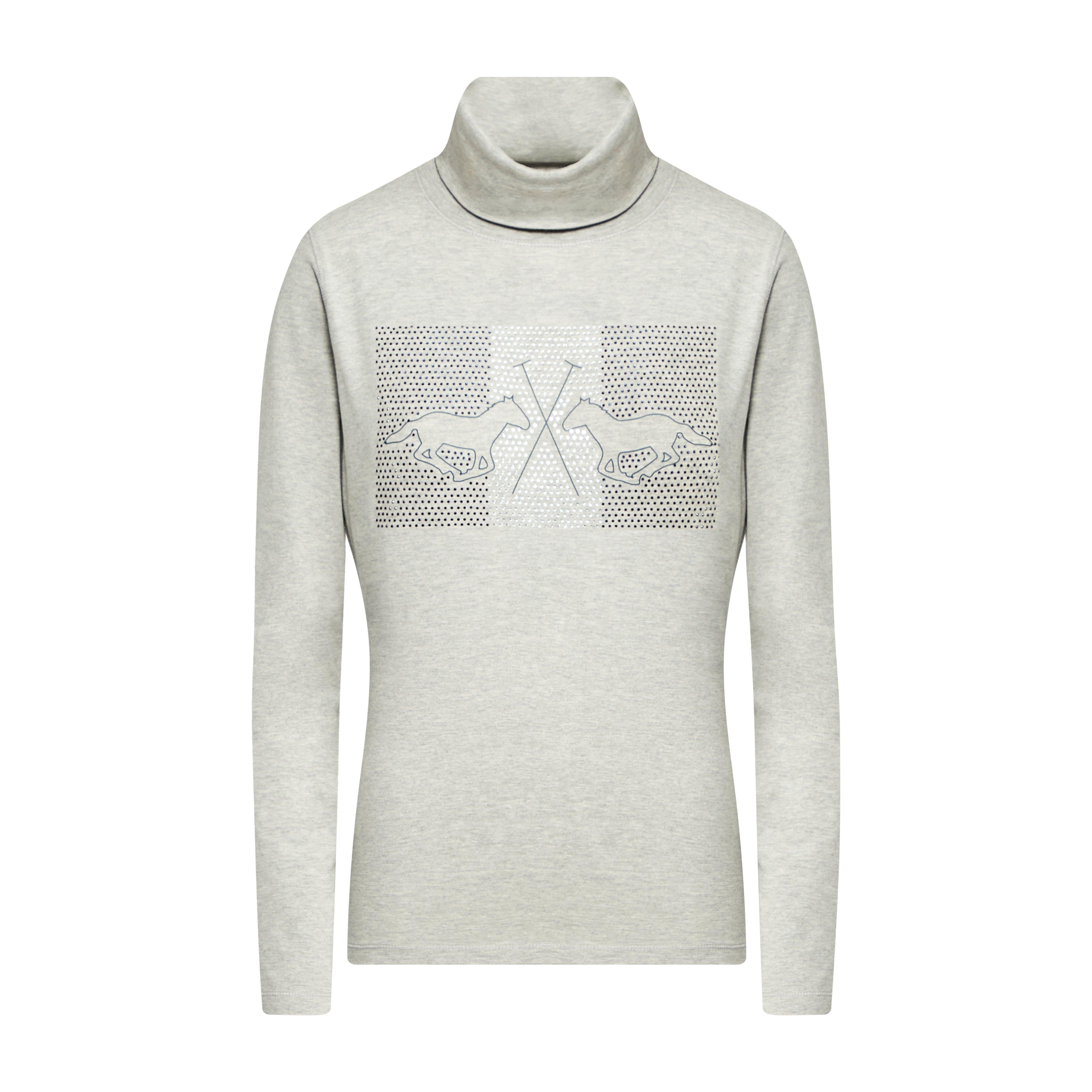Ladies Cecile Long Sleeve Top Grey Heather