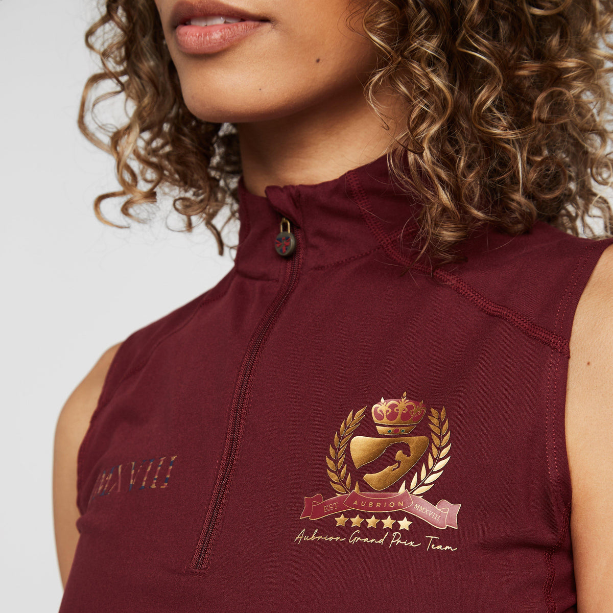 Womens Team Sleeveless Base Layer Burgundy