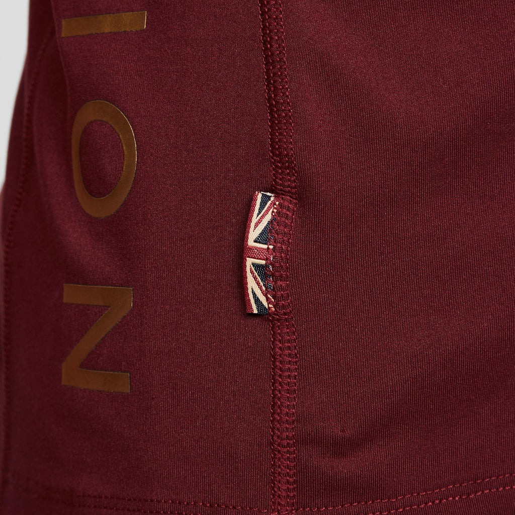 Womens Team Sleeveless Base Layer Burgundy