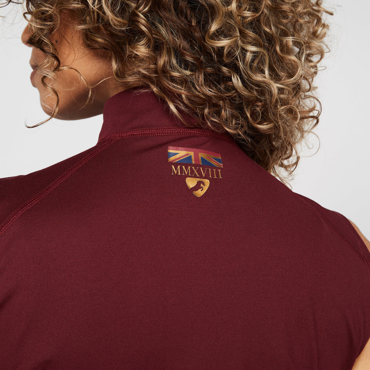 Womens Team Sleeveless Base Layer Burgundy