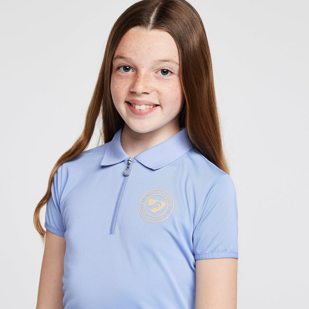 Childs Parsons Tech Polo Shirt Sky Blue