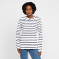 Womens Maleys Hoody White/Navy Stripe