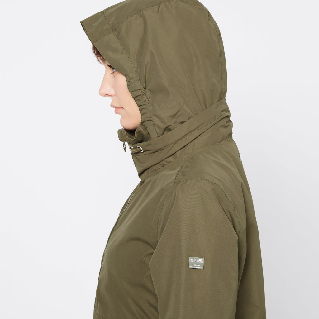 Ladies Nadira Waterproof Jacket Khaki