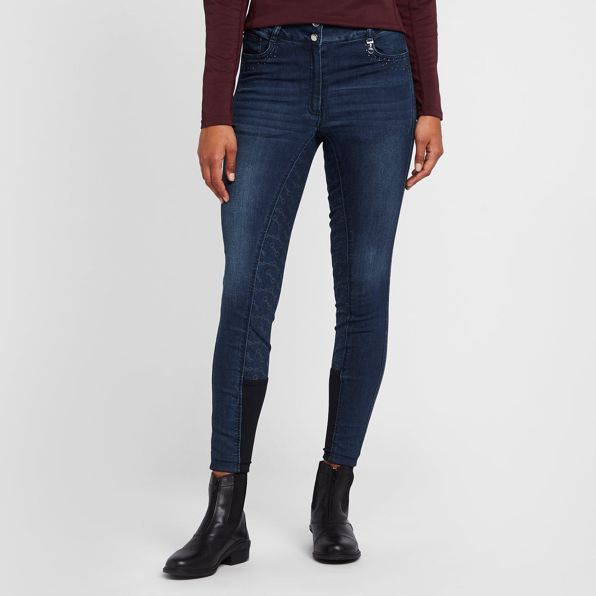 Women’s Kaia Denim Silicone Full Seat Breeches