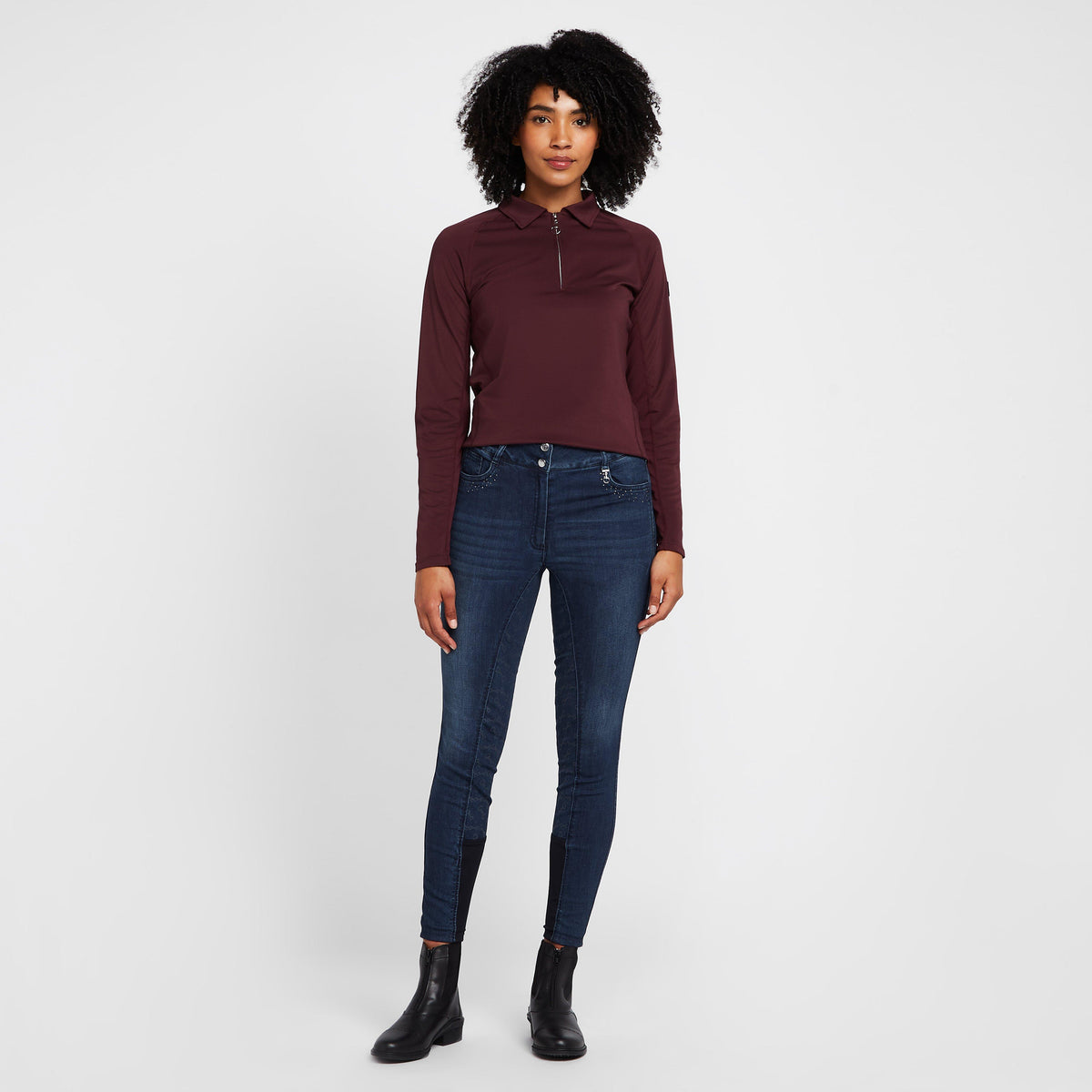 Women’s Kaia Denim Silicone Full Seat Breeches