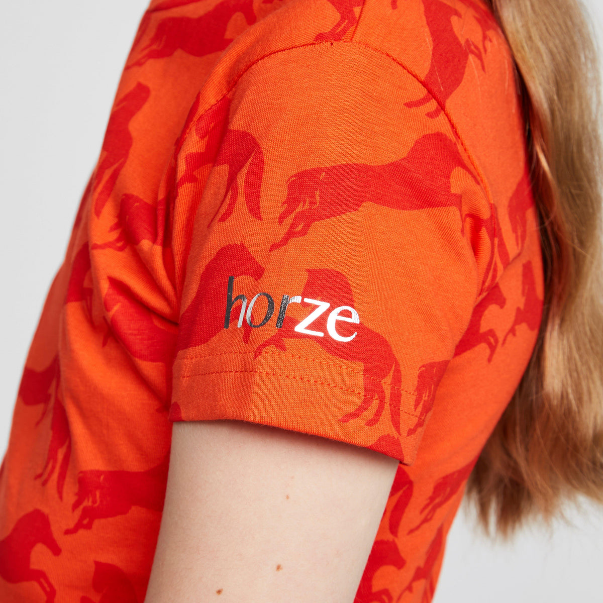 Kids' Organic Micky Printed Cotton T-Shirt Mandarine Orange