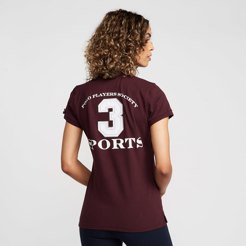 Ladies Favouritas EQ Polo Shirt Deep Berry Red
