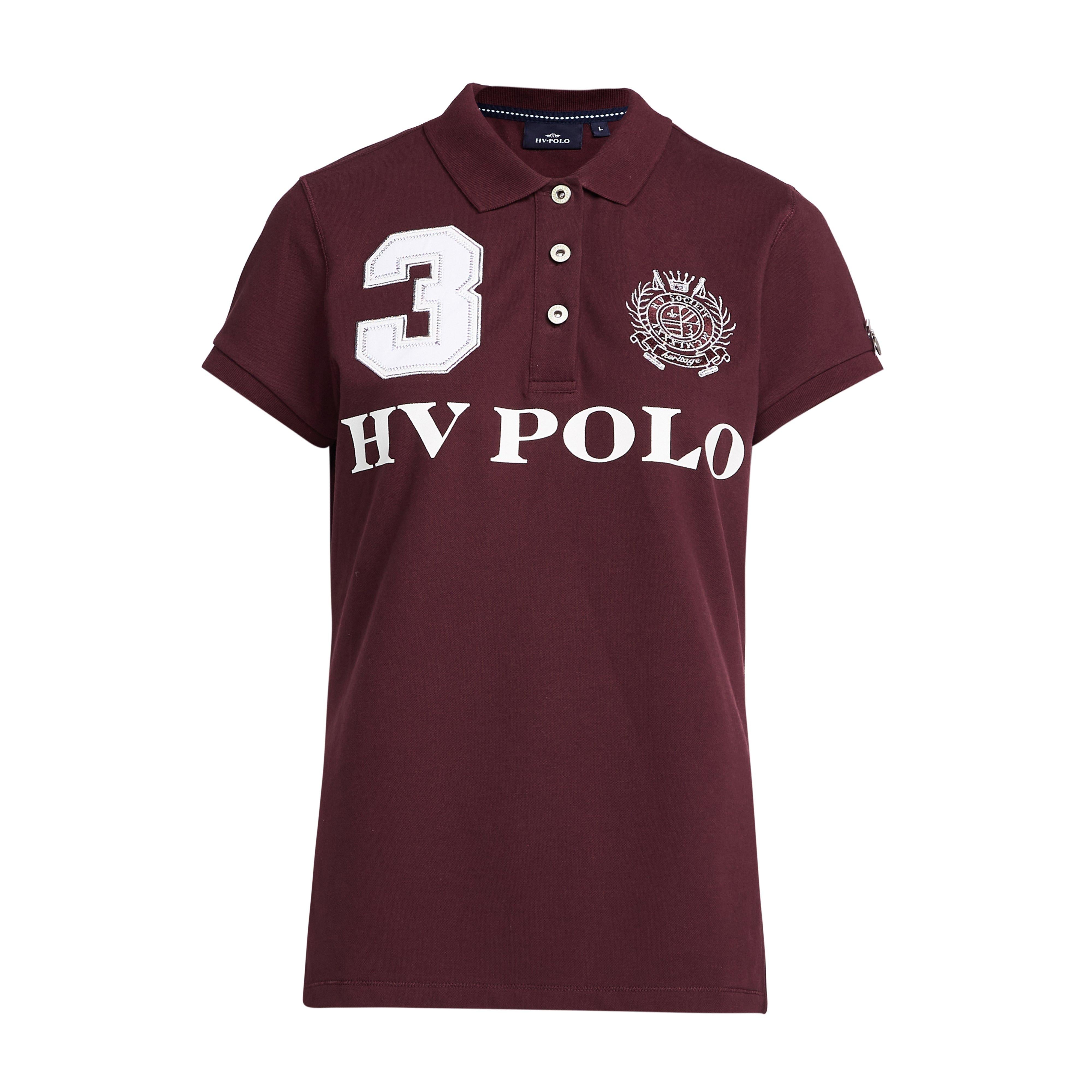 Ladies Favouritas EQ Polo Shirt Deep Berry Red