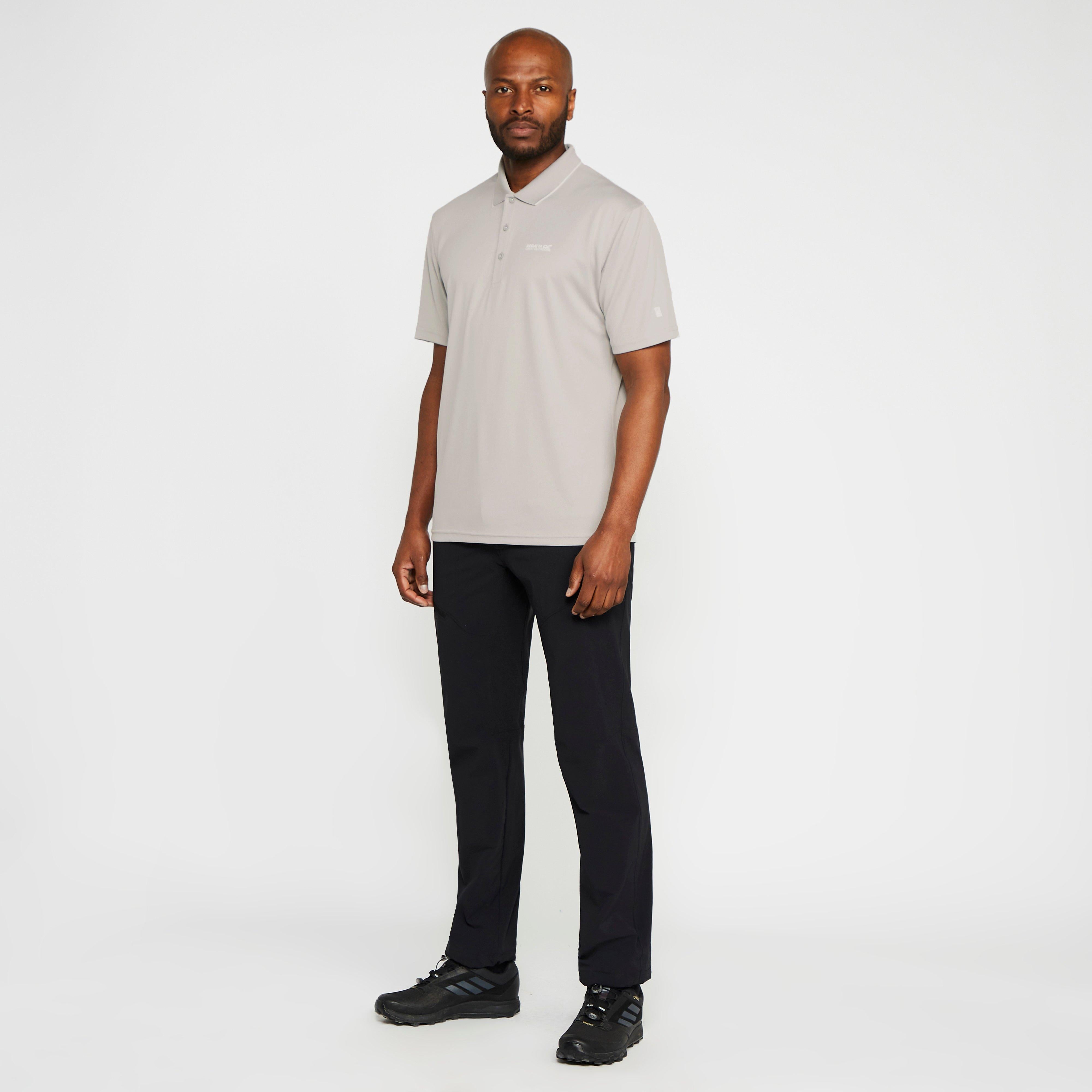 Mens Maverick V Active Polo Shirt Silver Grey