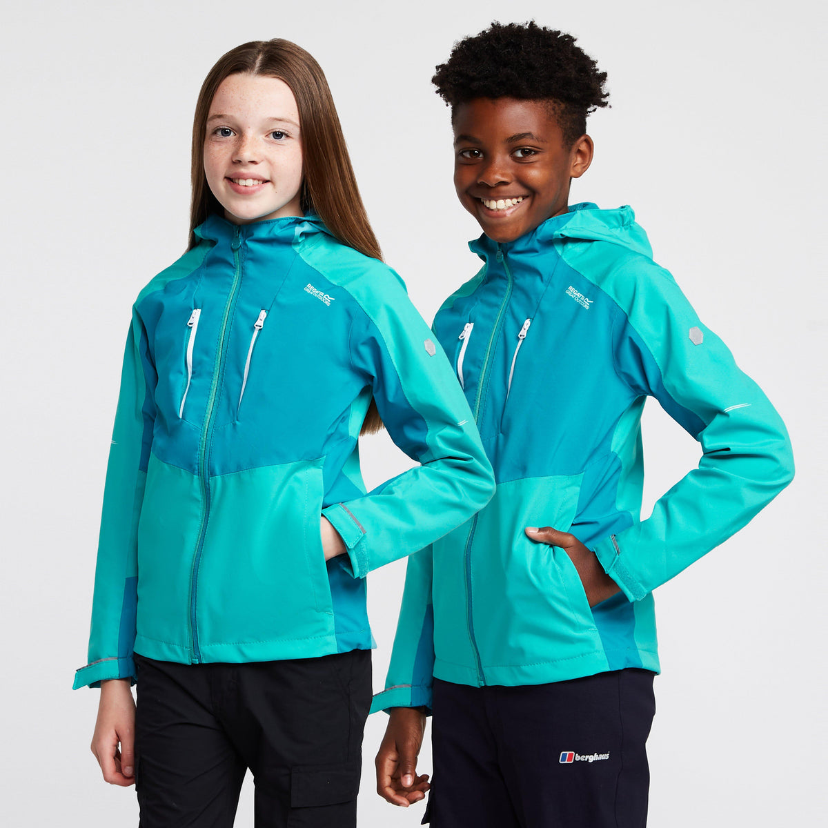 Kids' Highton III Waterproof Jacket Turquoise/Enamel