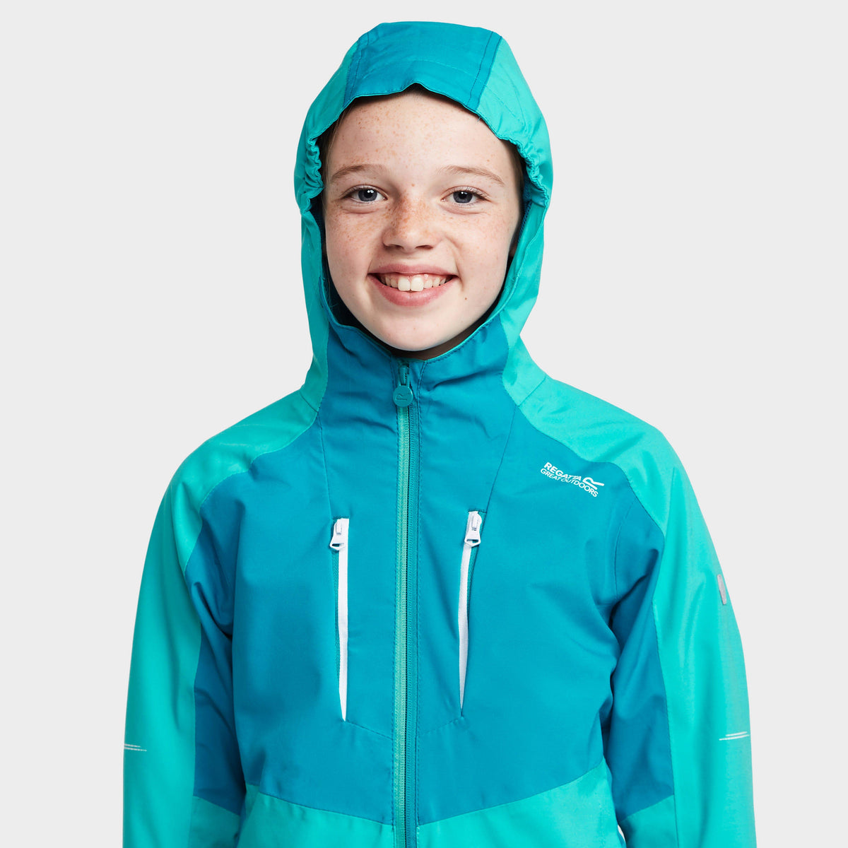 Kids' Highton III Waterproof Jacket Turquoise/Enamel