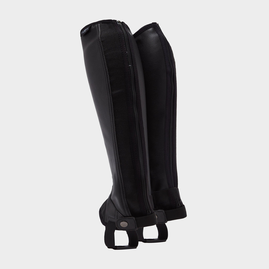Adults Equileather Half Chaps Black