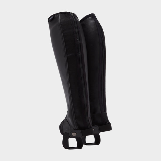 Adults Equileather Half Chaps Black