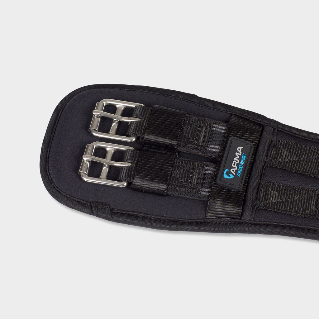 Memory Foam Elasticated Dressage Girth in Black