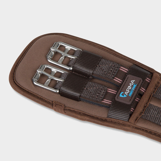 Memory Foam Elasticated Dressage Girth in Brown