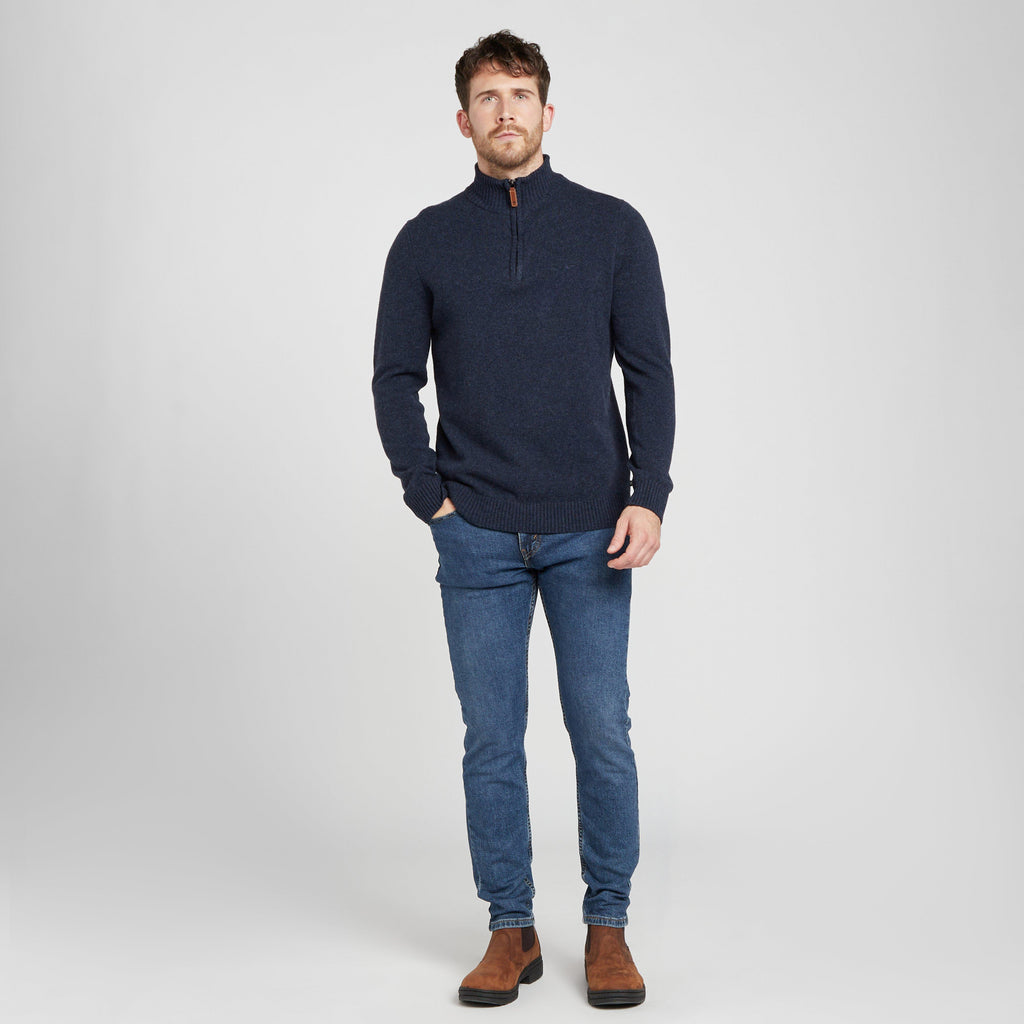 Men's Lothian 1/4 Zip Pullover Indigo