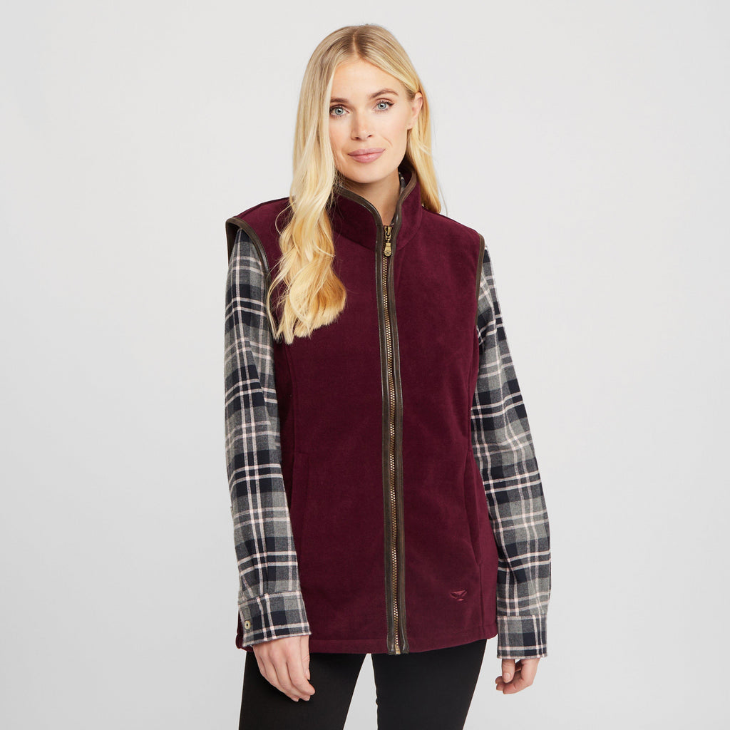Womens Stenton Fleece Gilet Merlot