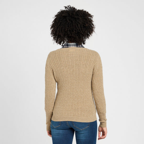 Women’s Lauder Cable Pullover Camel