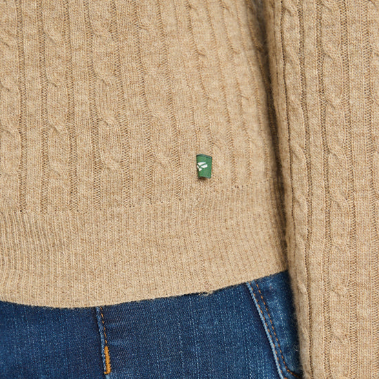 Women’s Lauder Cable Pullover Camel