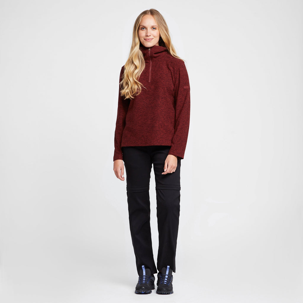 Womens Kizmit Half-Zip Fleece Red