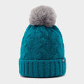 Chunky Knit Bobble Hat  Ocean Blue