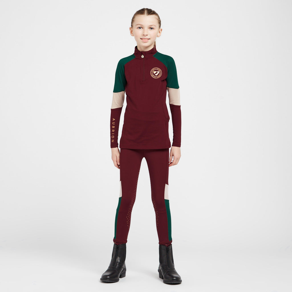 Kids' Newbury Long Sleeved Base Layer Wine