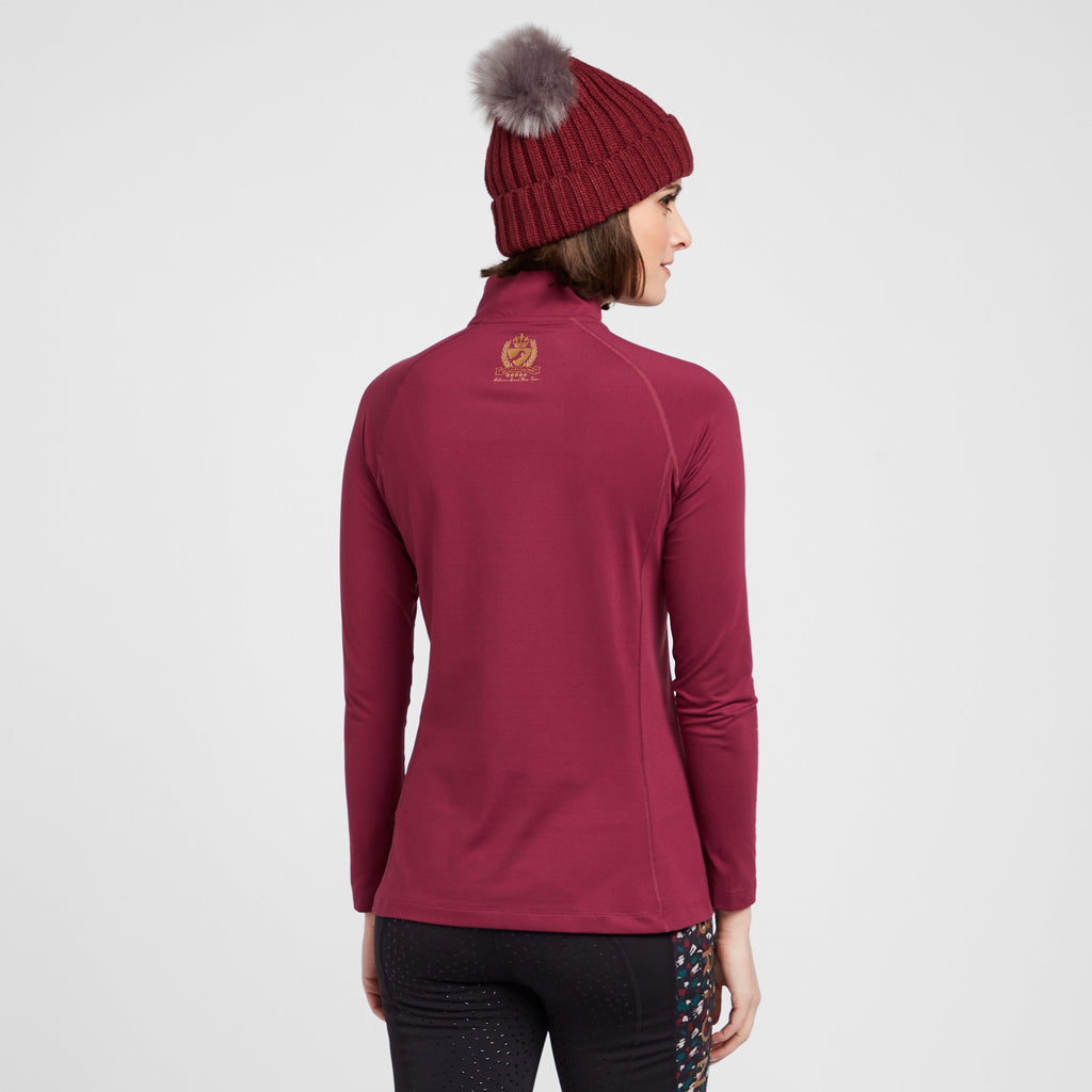 Women's Team Long Sleeve Base Layer in Mulberry