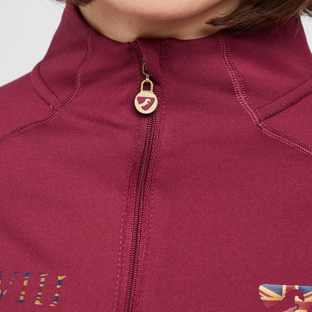 Women's Team Long Sleeve Base Layer in Mulberry
