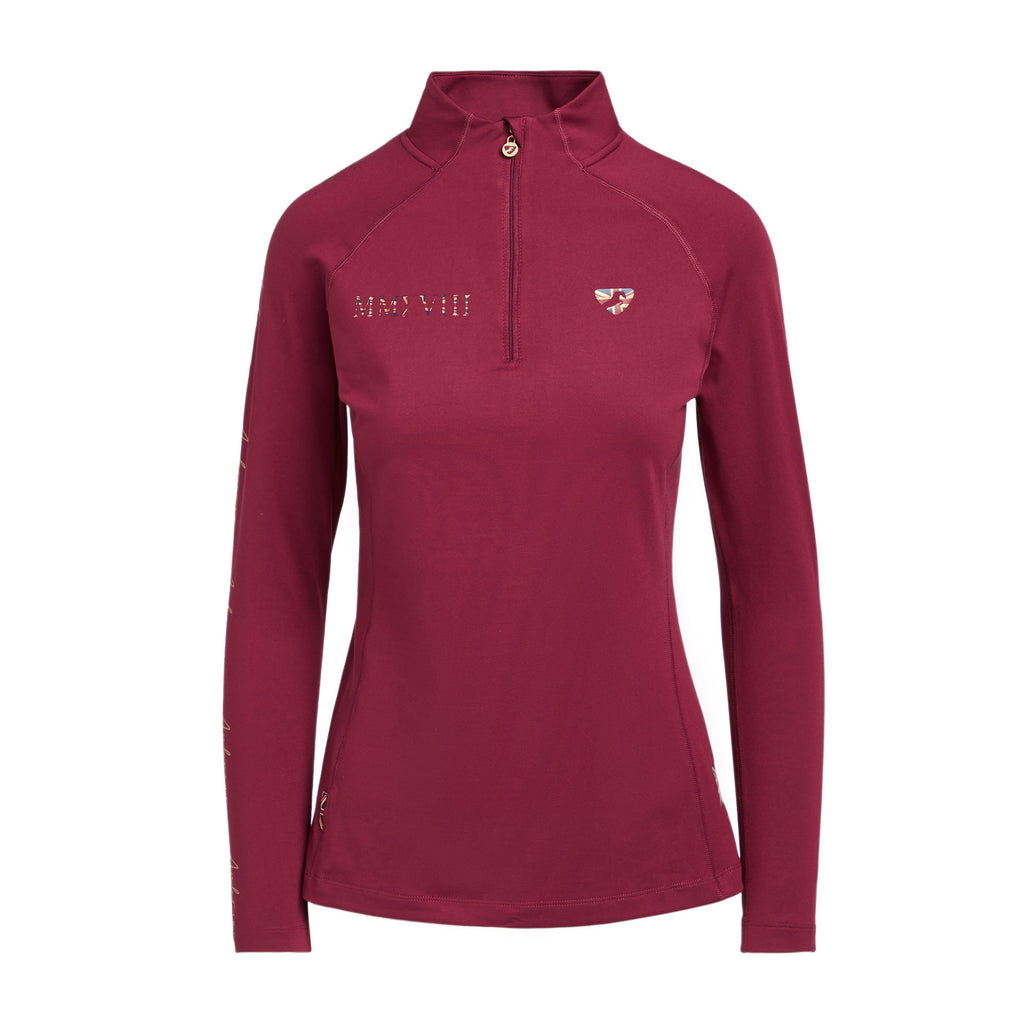 Women's Team Long Sleeve Base Layer in Mulberry